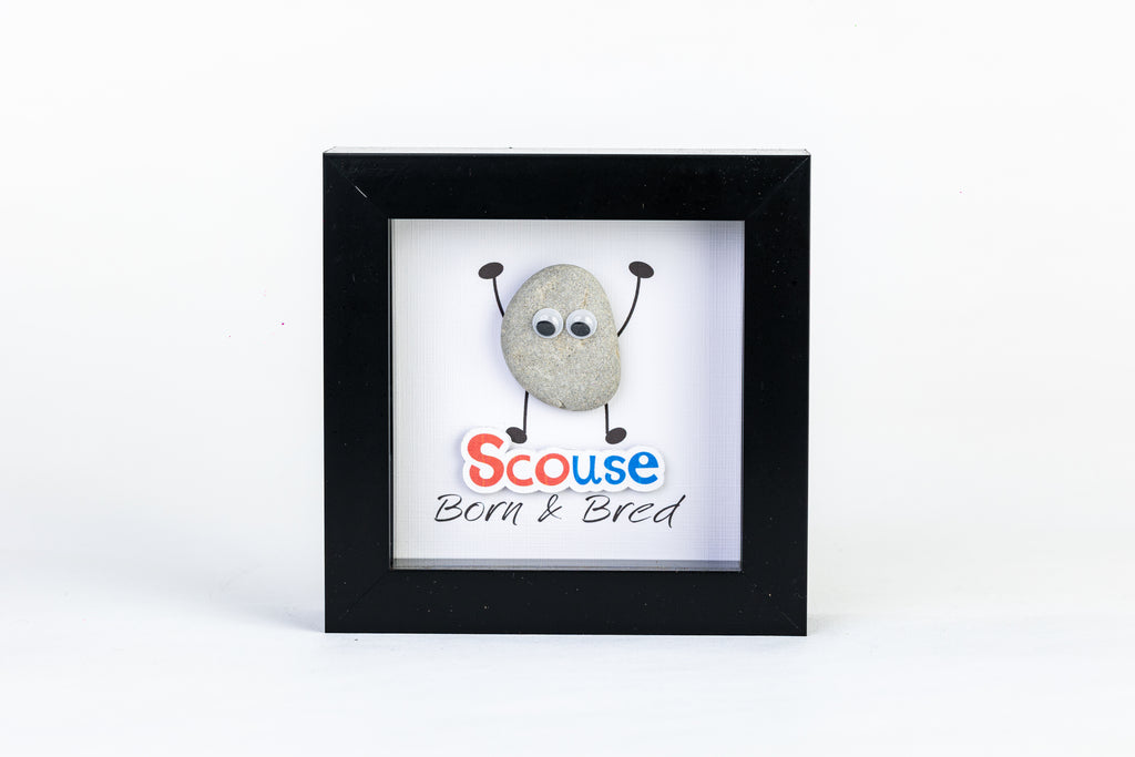 Scouse – Pebble Art – 4×4 Box Frame