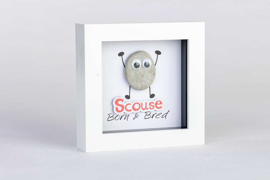 Scouse – Pebble Art – 4×4 Box Frame