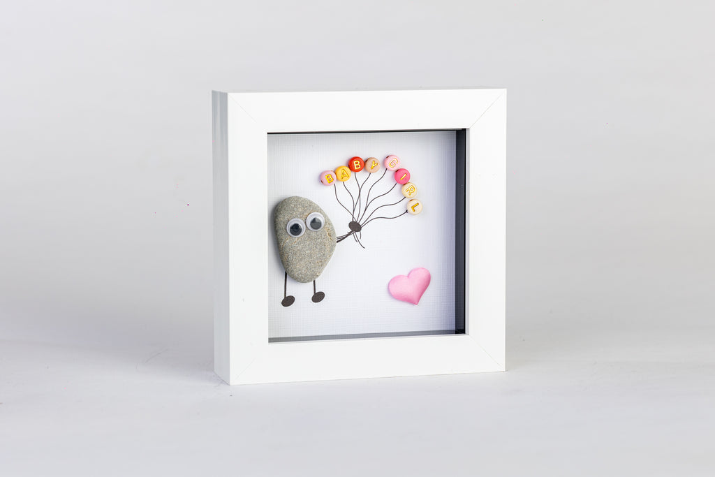 Balloon – Pebble Art – 4×4 Box Frame