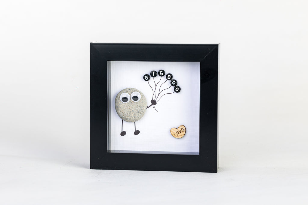 Balloon – Pebble Art – 4×4 Box Frame